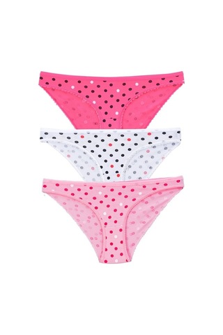 Kadın 3'Lü Paket Desenli Bikini Külot Karışık (481017853)-Tek Ebat-Karışık Çok Renkli