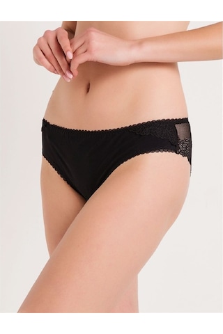 Magic Form 312 Arkası Dantelli Normal Külot - Siyah Siyah
