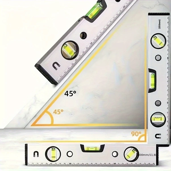 Willowhaven 30cm Manyetik Su Terazili Çekül - 45 /90 Ölçüm, Pil Gerekmez