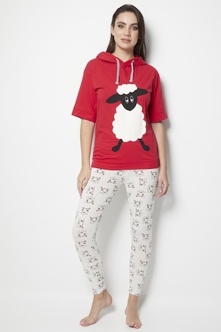Doremi Bayan Pijama Takımı Kırmızı (480976250)