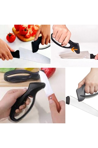 Büro Ev Ofis Mutfağı İçin Modern Saplı Bileyici Paslanmaz Çelik Bıçak Bileme Aleti