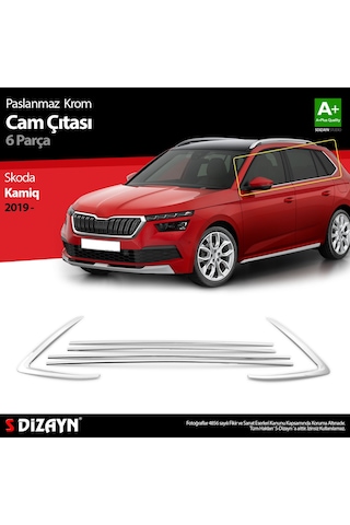 S-Dizayn  Skoda Kamiq Krom Cam Çıtası 6 Prç 2019 Üzeri