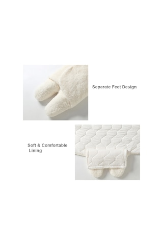 Moveevo Bebek Sonbahar Ve Kış Kalınlaştırılmış Kuzu Polar Battaniye Bölünmüş Bacak Uyku Tulumu Haki Kalınlaştırılmış Beden S Haki