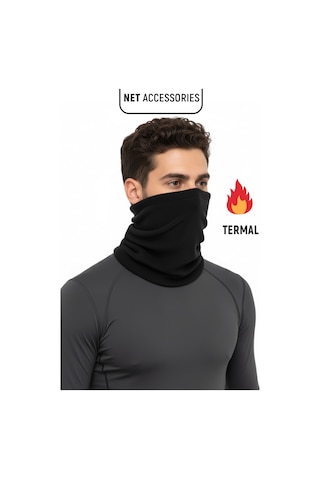 Neler Geldi Neler 2'li Set Haki Polar Boyunluk Ve Haki Polar Kar Maskesi Unisex Kışlık Polar Termal Soğuk Hava Koruyucu Haki Yeşili