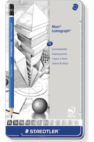 Staedtler Mars Lumograph Karakalem 12'Li Set