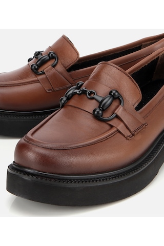 Hotiç Kadın Deri Kahverengi Kalın Tabanlı Klasik Loafer 01ayh314410a410 01ayh314410a410 Kahverengi