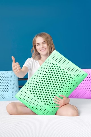 Air Terapi Hava Kanallı Ortopedik Yastık Visco Yastık Yeşil 60x40x16cm Yeşil