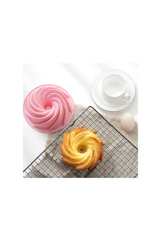 Soulader 6 Inç Silikon Kek Kalıbı Seti 4'lü Paket Yapışmaz Pişirme Kapları Fırın Ve Mikrodalga Uyumlu Pembe