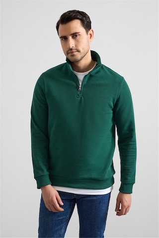 Süvari Koyu Yeşil Regular Düz Yarım Balıkçı Yaka Sweatshirt Ssw2013700001-y05 Koyu Yeşil