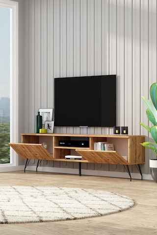 Beran Tv Ünitesi 180 Cm Raflı Düşer Kapaklı Alt Modül Atlantik Çam Atlantik Çam