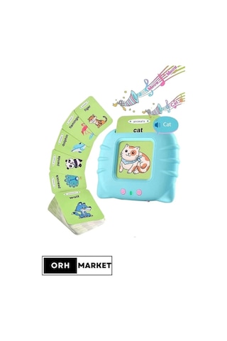 Mavi İngilizce Sesli Flash Eğitici Oyuncak Aktivite Kartları| 112 Kart – 224 Kelime