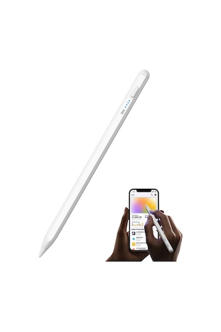 Bix Sp04 Stylus Pen Android İpad Universal Kapasitif Ekran Uyumlu Manyetik Çizim Tasarım Tablet Kalemi Beyaz