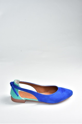 Fox Shoes Saks Mavi/su Yeşili Kadın Babet H726324002 Saks Mavi/su Yeşili Saks Mavi - Su Yeşili