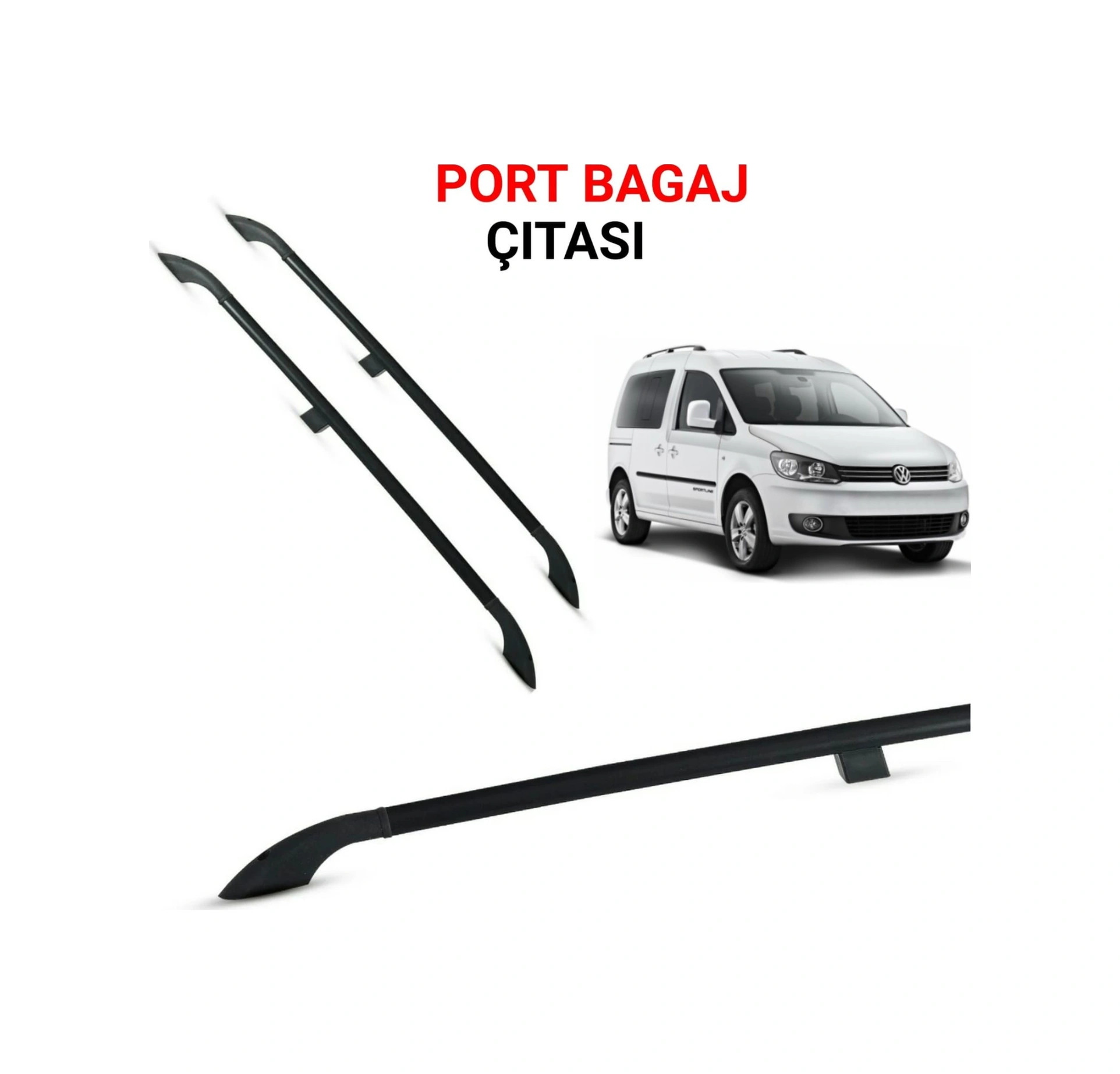 Caddy Kısa Şase Portbagaj Tavan Çitası Siyah 2011-2020