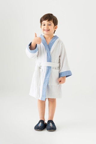 Soley Pueri Nepos %100 Pamuklu Erkek Çocuk Bornozu Beyaz