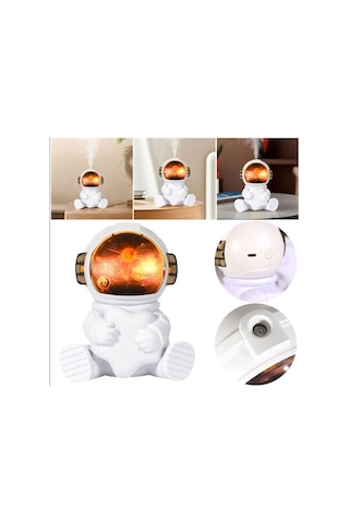 Mighty Astronot 240 Ml Usb Ultrasonik Oda Ve Araba Hava Nemlendirici Buhar Makinesi Aroma Difizörü