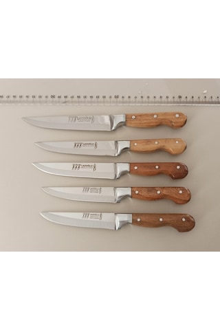 Lazoğlu Kasap-Kurban-Mutfak 6 Lı Bıçak Seti Kemik Satırı Bıçağı