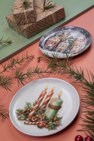 Kütahya Porselen Festive 4 Parça 15 Cm Tabak Sku: Smg8690010579331 Açık Gri