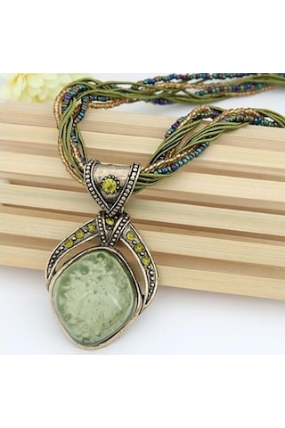 Soulader 2022 Bohem Tarzı Çok Katmanlı Vintage Retro Etnik Kolye Moda Takı Aksesuar Doğal Taş Ve Boncuk Detaylı Zincir Kolye Kadın Günlük Özel Gün Çok REnkli