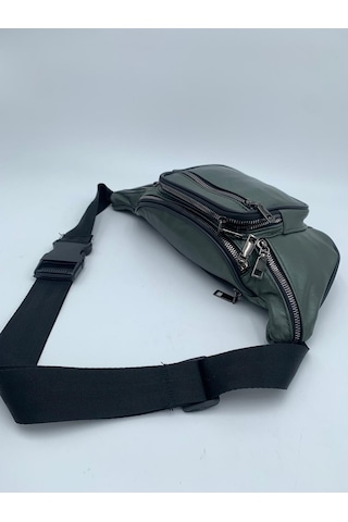 Nahitatyana Unisex Yeşil Çok Cepli Hakiki Deri Freebag Bel Çantas Yesil