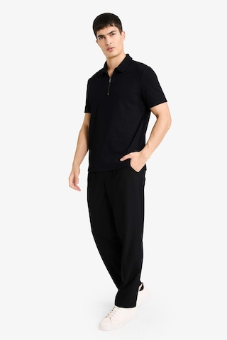 Defacto Regular Fit Polo Yaka Yarım Fermuarlı Pilise Kısa Kollu Tişört B7355ax25aubk81 SIYAH