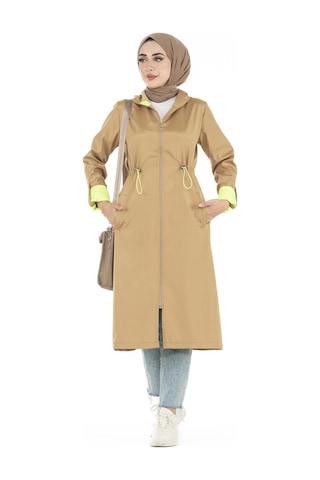 Sevitli Neon Trençkot-camel-2446-camel Camel