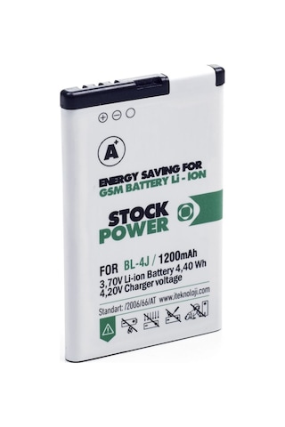 Nokia Bl 4J - C6 1200 Mah Stock Power Batarya Nokia Bl 4J - C6 1200 Mah Stock Power Batarya