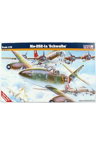 Mistercraft E060 1/72 Me-262-1a Schwalbe Savaş Uçağı Plastik Model Kiti-56321