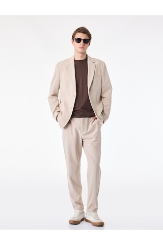 Koton Regular Fit Uzun Kollu Cepli Düğmeli Gömlek Yaka Blazer Ceket Bej 6sam50005nw Ekru