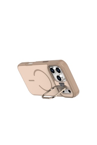 Apple Uyumlu iPhone 17 Pro Max Flexa Magsafe Kapak Şeffaf Darbe Emici İnce Premium Kılıf Gold