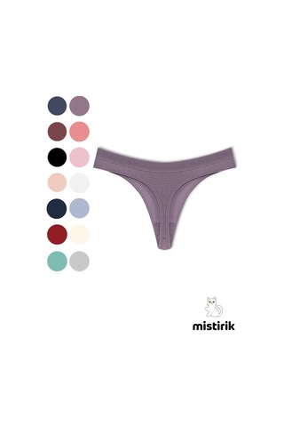 Mistirik Paulo Model Fitilli Esnek Kumaş String Tanga Mor Renk