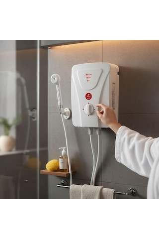 King K7101 Erman Elektrikli Şofben / 7500w Güç, 3 Kademeli Isı, Ipx4 Su Koruma
