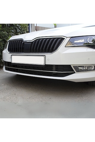 Skoda Superb Ön Tampon Çıtası - Krom 3 Parça Sd 2015-2019