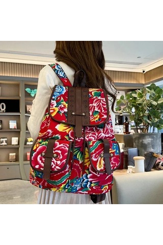 Yeni Satış Çiçek Oxford Kadın Sırt Çantası 2024 Yüksek Kaliteli Çok Renkli