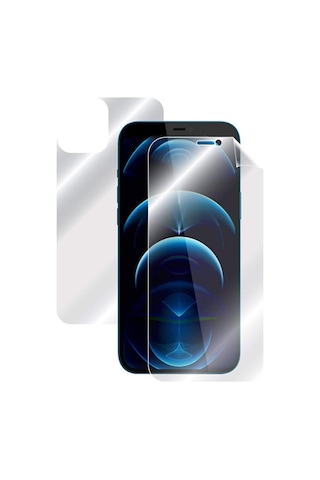 Apple Uyumlu iPhone 12 Pro Max 6.7 Film Ön Arka Full Koruyucu Membran Nano Şeffaf