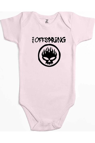 Zepplin Giyim The Offspring Logo Text Skull Mavi Bebek Body Zıbın