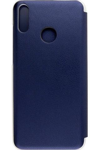 Huawei Y6 2019 Yarım Cam Kapaklı Kılıf Lacivert