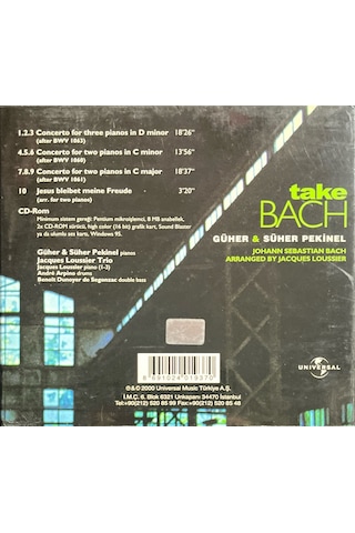 Müzik Cd'sidir Plak Değildir Cd Güher - Süher Pekinel Take Bach