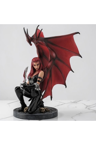 Dekoratif Savaş Meleği Biblo Wise Veronese Mitolojik Poliresin Obje 20,5 Cm .