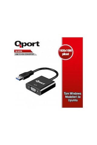 Qport Q-uvg Usb 3.0 To Vga Çevirici