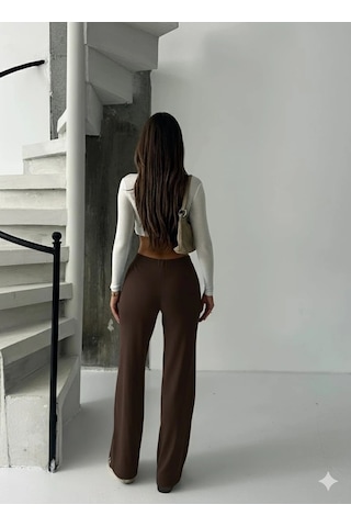 Fit Comfort Bej Salaş Pantolon Kahve A6011 Kahve