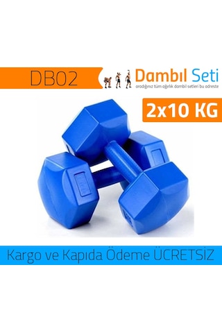 Dambıl Seti Plastik Dambıl 2x10 KG Dambıl Seti Plastik Dambıl 2x10 KG