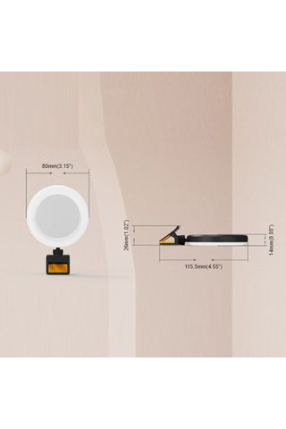 Springsun Cep Telefonu Için Kanca Tipi Selfie Işığı - 3000k-5000k Renk Sıcaklığı, &gt 95 Renk Renderlama, 600mah Pil, Taşınabilir Make-up Işığı Diğer