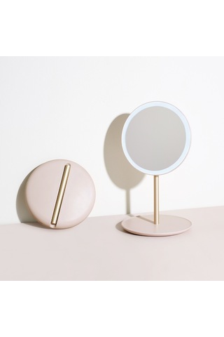 Sones Hm-02 12 Led Taşınabilir Şarjlı Manyetik Katlanır Seyahat Hafif Makyaj Aynası Kayısı