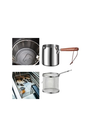 Suntek Derin Fritöz Pişirme Potu Evrensel Mutfak Erişte Pot Gümüş