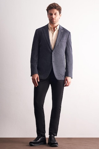 İmza Lacivert Mono Yaka Kendinden Desenli Esnek 6 Drop Comfort Fit Classic Ceket 1002255155 Lacivert