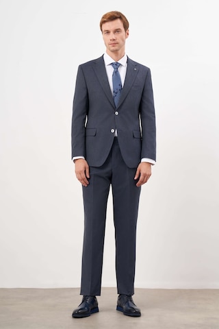 Morven Erkek Lacivert Poliviskon Trend Ekoseli Dynamic Fit Mono Yaka Takım Elbise 25mc001001200 Lacivert