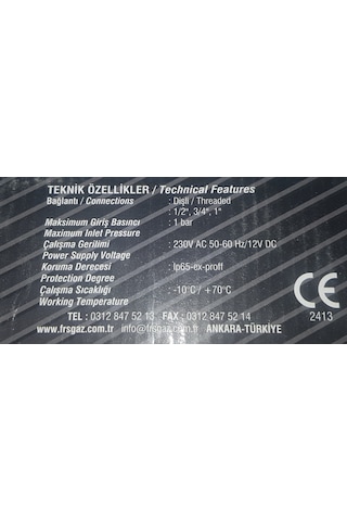 Frs Selenoid Doğalgaz Vanası Dn 25