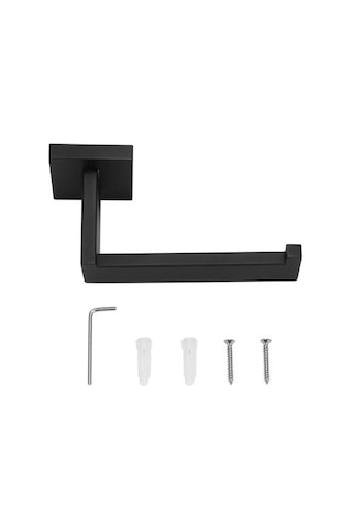 Tuvalet Kağıdı Asılı Tutucu Duvara Montaj Doku Rulo Askı Mat Banyo Organizatör Raf Mutfak Kağıt Tutucular Banyo Malzemeleri Kağıt Tutucular Siyah 16.5 x 12.2 x 11.2 CM