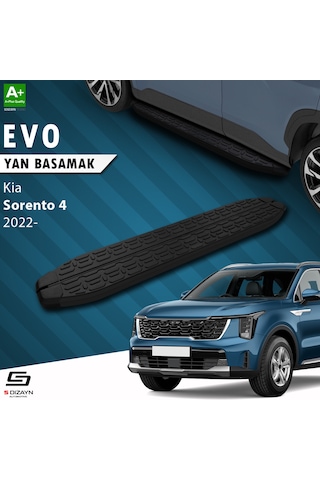 S-dizayn Kia Sorento 4 Evo Siyah Yan Basamak 183 Cm 2022 Üzeri A+ Kalite